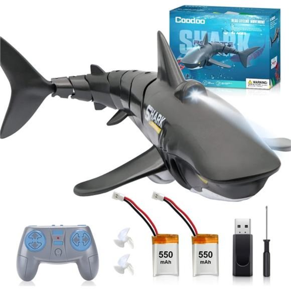 2.4G Remote Control Shark Toy 1:18 Scale High Simulation Shark Shark for Pool - Picture 1 of 6